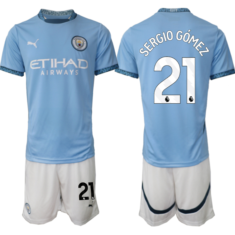 Men 2024-2025 Club Manchester City home blue #21 Soccer Jersey->indianapolis colts->NFL Jersey